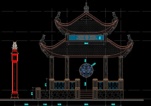  Bản Vẽ Nhà Thờ Họ File AutoCAD  2