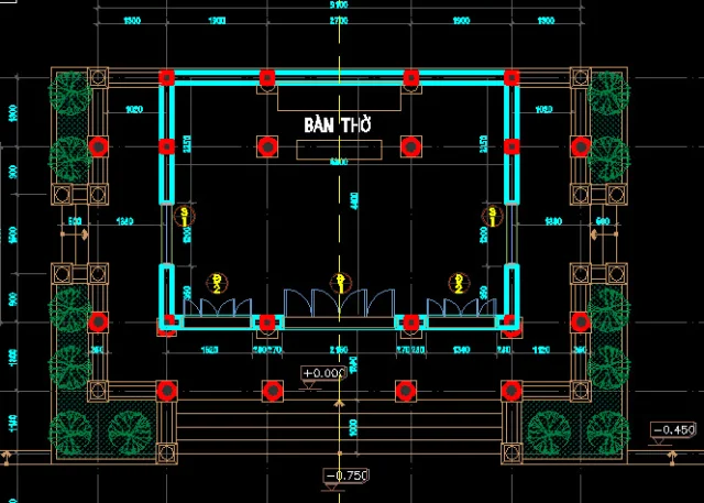  Bản Vẽ Nhà Thờ Họ File AutoCAD  4