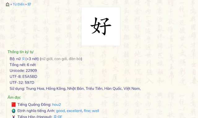  Ứng Dụng Tra Từ Điển Hán Việt HVDIC  5