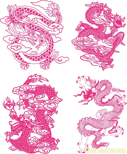 File vector vẽ Con Rồng Corel 10 File vector vẽ Con Rồng Corel 10